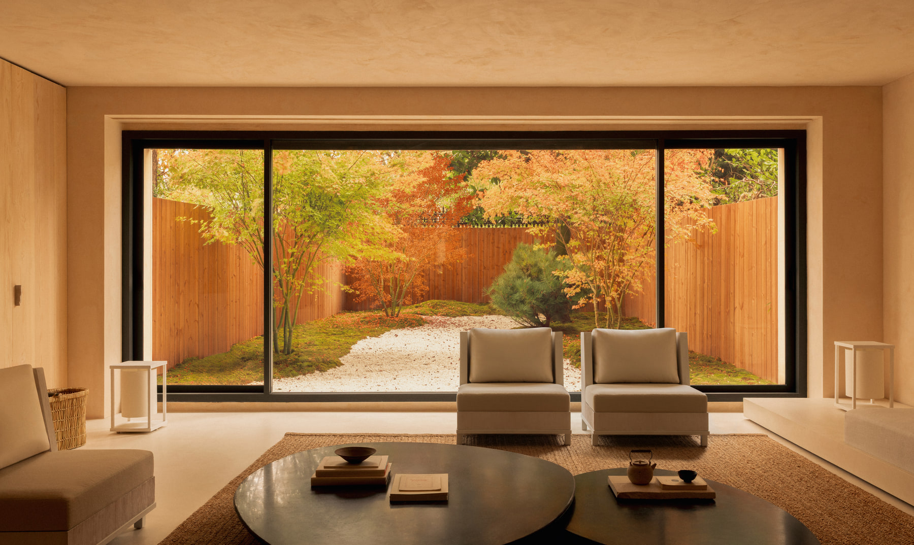 L’Imparfait by Guillaume Alan — living room facing the garden, apartment in Paris