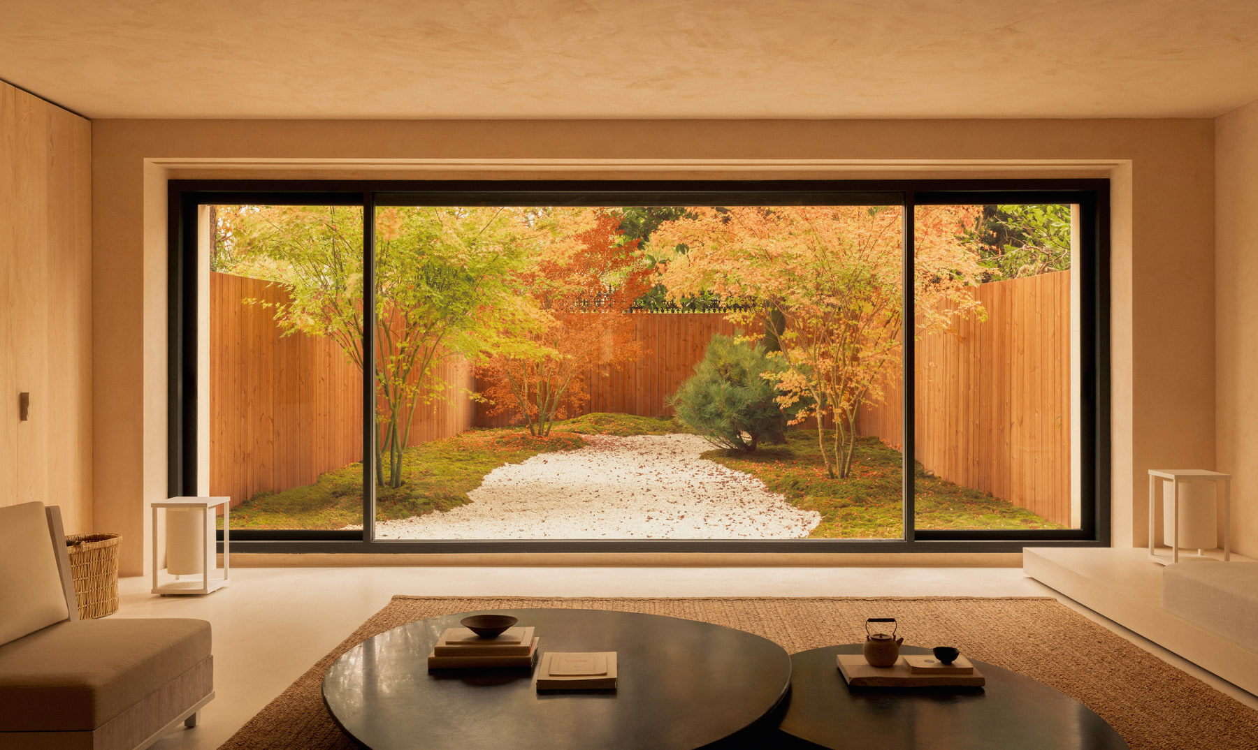 L’Imparfait by Guillaume Alan — living room facing the garden, apartment in Paris