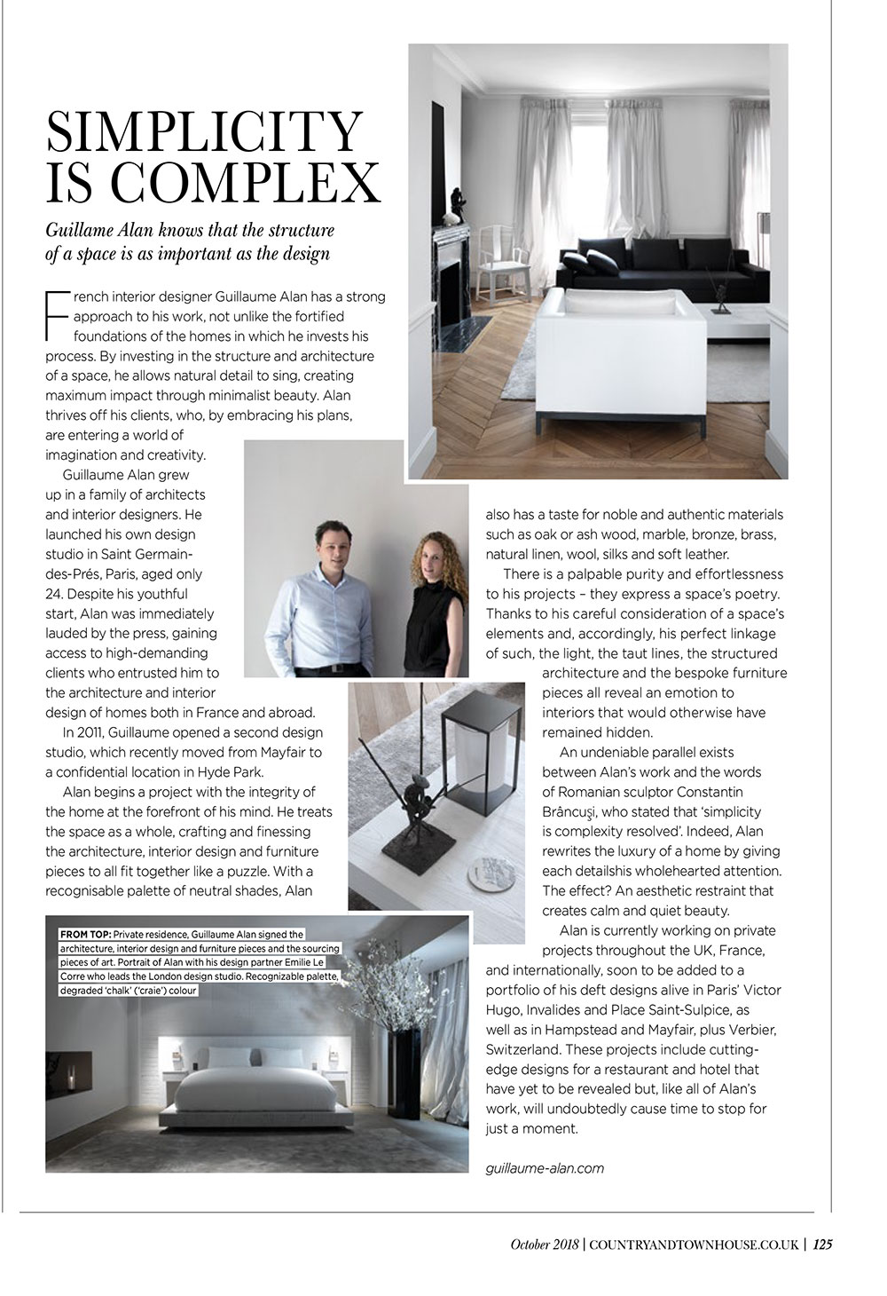 Guillaume Alan — COUNTRY AND TOWN HOUSE UK