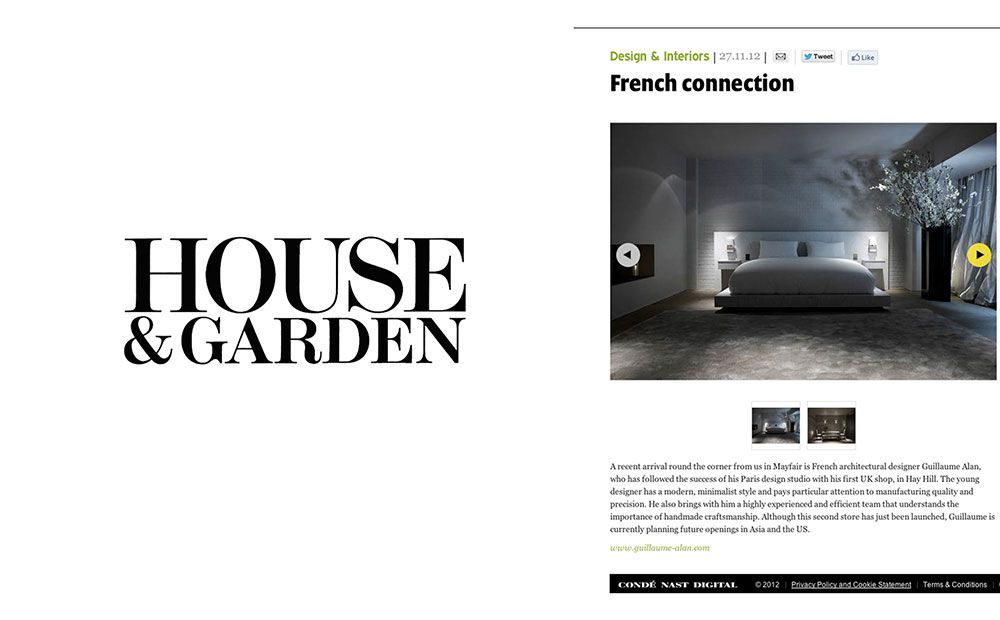 Guillaume Alan — HOUSE&GARDEN UK
